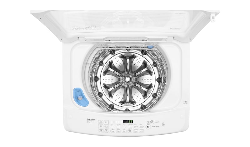 LG LAVEUSE DE 5,2 PI 3 À CHARGEMENT PAR LE HAUT À HAUTE EFFICACITÉ AVEC COMMANDES FRONTALES ET FONCTION DE PRÉLAVAGE, WT1501CW